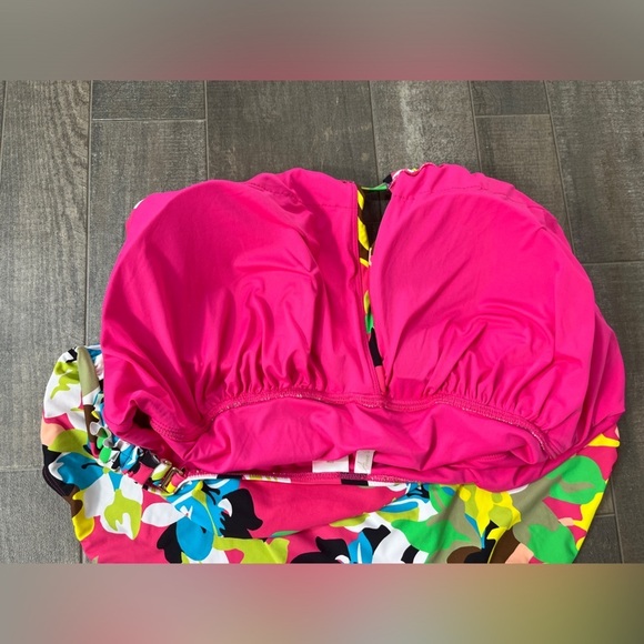 NWOT Anne Cole High Neck With Ruffled Straps One Piece Swimsuit - Picture 11 of 15